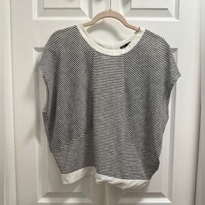 Express White Striped Women's Top